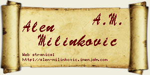 Alen Milinković vizit kartica